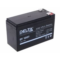 АКБ 12 V 7,0 Ah Delta (DT 1207) для использования в слаботочных системах, срок службы до 5 лет.