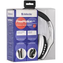 Наушники полноразмерные Defender FreeMotion B525 с микрофоном, Bluetooth, черный/ белый (63525)