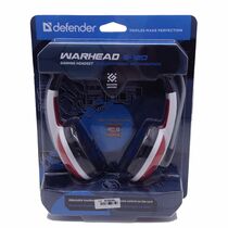 Наушники накладные Defender Warhead G-120 с микрофоном, 2 x mini jack 3.5 mm, белый/ красный (64098)
