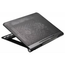 Подставка для ноутбука Buro BU-LCP170-B214 17"398x300x29мм 2xUSB 2x 140ммFAN 926г металлическая сетка/ пластик черный