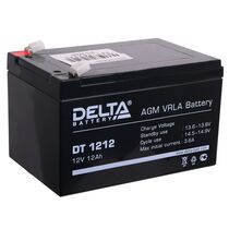 АКБ 12 V 12,0 Ah Delta DT1212, (DT1212) для использования в слаботочных системах, срок службы 3 - 5 лет.