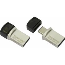 Флеш-накопитель Transcend 32Gb USB 3.1/ USB 3.1 Type-C/ microUSB JetFlash 890 Серебристый (TS32GJF890S)