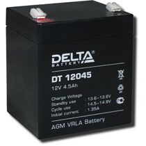 АКБ 12 V 4.5 Ah Delta (DT 12045) для использования в слаботочных системах, срок службы 3 - 5 лет.