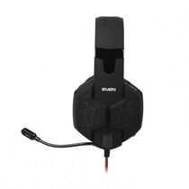 Наушники полноразмерные Sven AP-U988MV с микрофоном, USB, черный/ красный (SV-014797)
