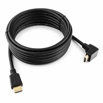 Кабель HDMI 4.5м Gembird/ Cablexpert v1.4 черный, позол. разъемы, угол 90*, экран, пакет (CC-HDMI490-15)