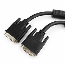 Кабель DVI 1.8м Gembird/ Cablexpert черный, экран, феррит. кольца, пакет (CC-DVI2-BK-6)