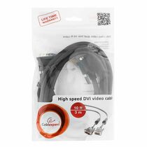 Кабель DVI 3м Gembird/ Cablexpert черный, экран, феррит. кольца, пакет (CC-DVI2-BK-10)