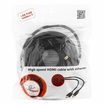 Кабель HDMI 20м Gembird/ Cablexpert v1.4 черный, позол. разъемы, экран, пакет (CC-HDMI4-20M)