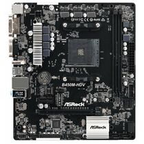 Материнская плата ASRock sAM4: B450M-HDV [AMD B450, 2*DDR4, 2*PCIEx16, 1*PCIEx1, 4*Sata3, 6 портов*USB3, D-Sub, DVI, HDMI, microATX]