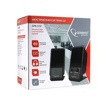 Акустическая система Gembird 2.0 SPK-510 6W, mini Jack 3.5 мм, черный (SPK-510)