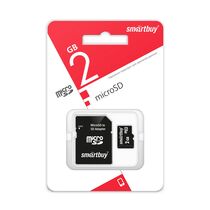 Карта памяти microSD 2Gb Smartbuy + адаптер SD (SB2GBSD-01)