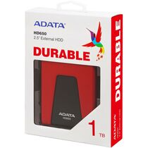Внешний жесткий диск 2.5" 1Tb AData HD650 USB 3.0 Красный (AHD650-1TU31-CRD)