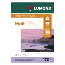 Фотобумага Lomond двусторонняя, матовая, A4 (210x297мм), 170 гр/ м2, 25л (0102032) для струйной и лазерной печати