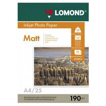 Фотобумага Lomond двусторонняя, матовая, A4 (210x297мм), 190 гр/ м2, 25л (0102036) для струйной и лазерной печати