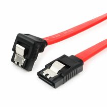 Кабель интерфейсный SATA Cablexpert CC-SATAM-DATA90-0.3M, 30см, угловой разъем, 7pin/ 7pin, защелка, пакет