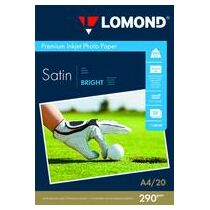 Фотобумага Lomond Premium Photo Paper Satin, микропористая, сатин, A4, 290 гр/ м2, 20л (1108200) для струйной печати