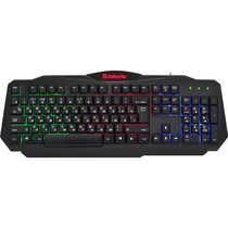 Клавиатура Defender Ultra HB-330L, проводная, игровая, USB, с подсветкой, черный (45330)