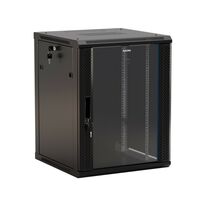 Шкаф настенный телекоммуникационный 19" 06U, Ш600*В367*Г450, передняя дверь - стекло, черный (TWB-0645-GP-RAL9004)