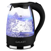 Чайник стеклянный GALAXY GL 0552 1.7 л, 2200 Вт, черный (корпус - пластик/ стекло)