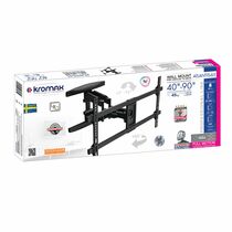 Крепление для ТВ наклонно-поворотное 40"-90" Kromax  нагрузка max 45 кг, наклон +2 -12°, поворот 160°, от стены 60-500 мм , чёрный (ATLANTIS-65)