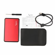Карман для HDD 2.5" Gembird EE2-U3S-61, красный металлик, USB 3.0, SATA, нержавеющая сталь