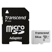Карта памяти microSDXC 64Gb Transcend UHS-I Class 10 + адаптер SD (TS64GUSD300S-A)