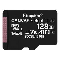 Карта памяти microSDXC 128Gb Kingston UHS-I Class 10 CanvSelect Plus  без адаптера (SDCS2/ 128GBSP)