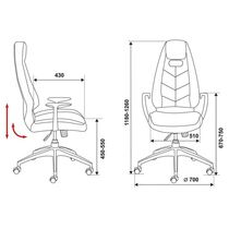 Кресло руководителя Бюрократ _Zen черный кожа крестовина алюминий