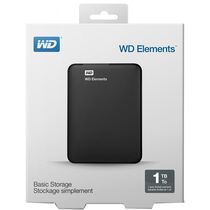 Внешний жесткий диск HDD 2.5" 1Tb WD Elements USB 3.0 Черный (WDBUZG0010BBK-WESN)