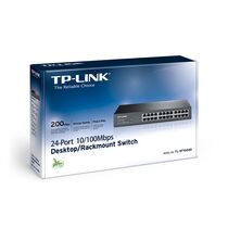 Неуправляемый коммутатор 24 порта: TP-Link TL-SF1024D (24 портаХ10/ 100 Мбит/ сек) корпус - металл