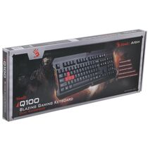 Клавиатура A4Tech Bloody Q100 USB, проводная, мультимедийная, USB, черный  (Q100 USB)
