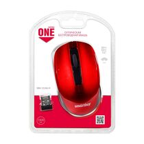Мышь Smartbuy ONE 332 оптическая, беспроводная, USB, офисная, красный (SBM-332AG-R)