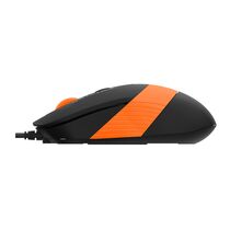 Мышь A4Tech Fstyler FM10 оптическая, проводная, USB, офисная, черный/ оранжевый (FM10 ORANGE)