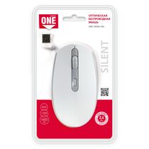 Мышь Smartbuy ONE 280AG оптическая, беспроводная, USB, офисная, бесшумный клик, бело-серый  (SBM-280AG-WG)