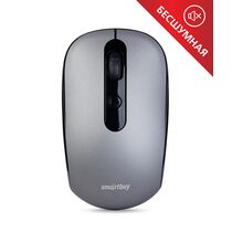Мышь Smartbuy ONE 262AG оптическая, беспроводная, USB, офисная, бесшумный клик, серебристый (SBM-262AG-G)