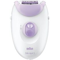 Эпилятор Braun SE 3170 белый/ фиолетовый (скоростей - 2, пинцетов - 20 шт, питание - от сети)