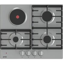 Комбинированная варочная панель Gorenje GE681X серебристый ( конфорок -  4 шт,  панель - нержавеющая сталь, 60х52 см)