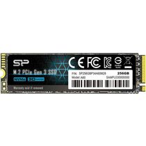Твердотельный накопитель SSD 2280 M.2: 256 ГБ SiliconPower A60 TLC [Скорость чтения/ записи: 2100 МБ/ с/ 1200 МБ/ с] SP256GBP34A60M28