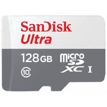 Карта памяти microSDXC 128Gb Sandisk UHS-I Class 10 Ultra без адаптера (SDSQUNR-128G-GN6MN)
