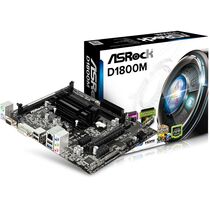 Материнская плата ASRock  D1800M [Celeron J1800, 2*DDR3, 1*PCIEx16, 2*PCIEx1, 1 порт*USB3, D-SUB, DVI-D, HDMI, microATX]