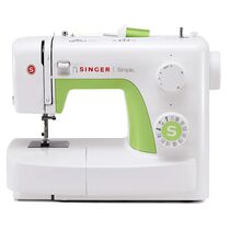 Швейная машина Singer Simple 3229 белый-зеленый (электромеханическая, челнок - вертикальный качающийся, швейных операций - 29, петля - полуавтомат)