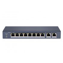 Неуправляемый POE-коммутатор 08 портов: HiWatch DS-S1008P (08 портов POE x10/ 100 Мбит/ сек; 02 порта x10/ 100/ 1000 Мбит/ сек) PoE‑бюджет 60 Вт,