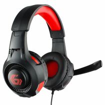 Наушники полноразмерные Gembird MHS-G210 с микрофоном, игровые, 2 x mini jack 3.5 mm, черный/ красный (MHS-G210)