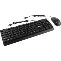 Комплект (клавиатура +мышь) Defender York C-777 проводной, мультимедийный, USB, черный (45779)