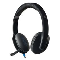 Наушники полноразмерные Logitech H540 с микрофоном, mini jack 3.5 mm+USB, черный (981-000480)