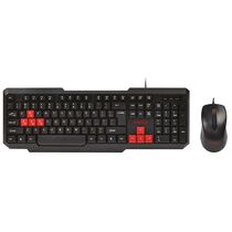 Комплект (клавиатура +мышь) Smartbuy ONE 230346 проводной, мультимедийный, USB, черный/ красны (SBC-230346-KR)