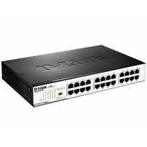Неуправляемый коммутатор 24 порта: D-Link DGS-1024D ( 24x1Гбит/ с) корпус - металл