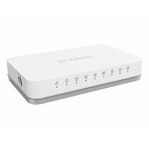 Неуправляемый коммутатор 08 портов: D-Link DGS-1008A ( 8x1Гбит/ с) корпус - пластик