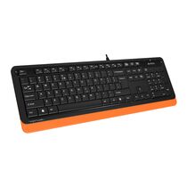 Клавиатура A4Tech Fstyler FK10, проводная, мультимедийная, USB, черный/ оранжевый (FK10 ORANGE)