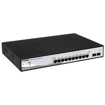 Управляемый PoE-коммутатор 10 портов: D-Link DGS-1210-10P (8х1Гбит/ с,2хSFP,8хPoE,PoE‑бюджет 78 Вт) 2 уровня